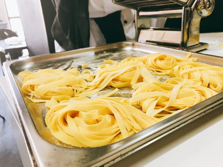 Hand made tagliatelle